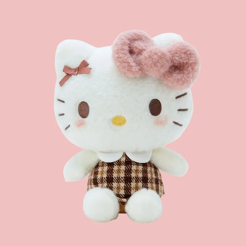 Sanrio Hello Kitty Mocha Plaid Collection Dolls Plush Doll 19cm Height-3