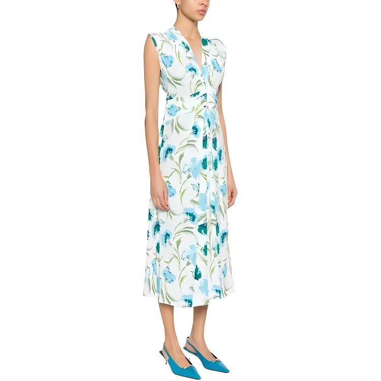 Diane Von Furstenberg Sleeveless Dress Women's Blue-4