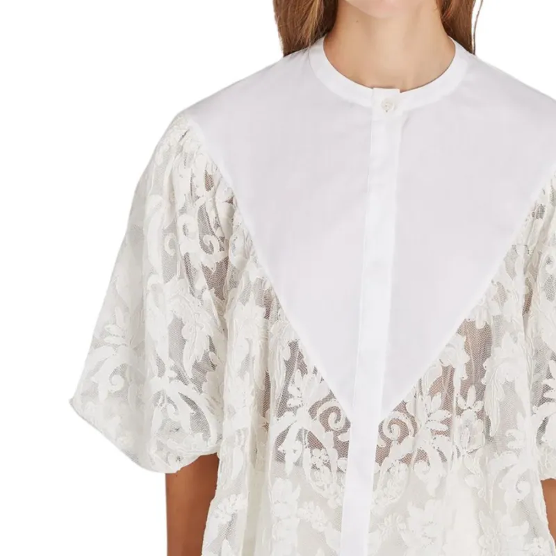 Giambattista Vall Embroidered Lace Blouse-2