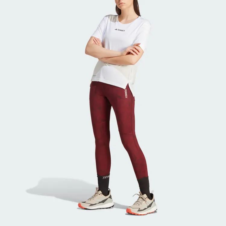 Adidas Leggings Women's Red-1