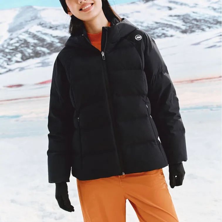 Skechers Basic Sports Series Down Jacket Women's Carbon Black-2
