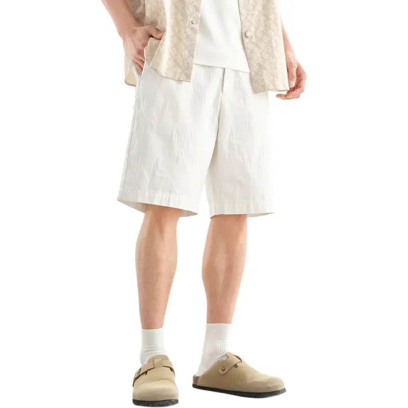 PEACEBIRD MEN Denim Shorts Men's White 1-2