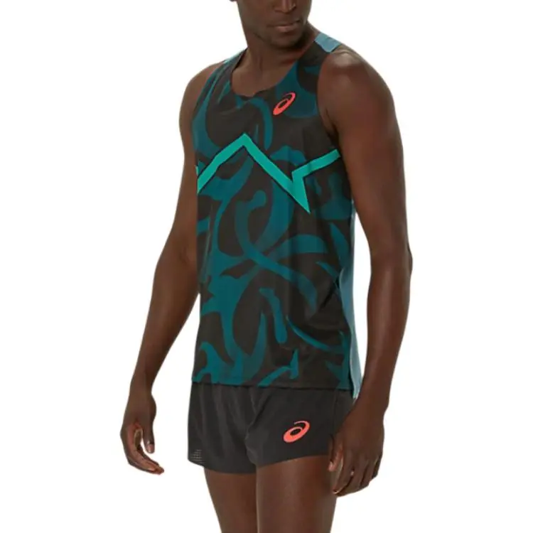 Asics Tank Tops Men Blue-2