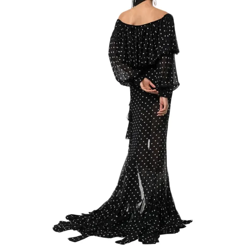 BALMAIN Long Sleeved Dress Women's Black-2