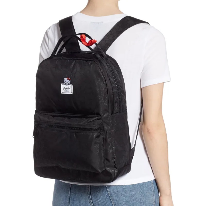 Herschel Hello Kitty Collaboration Polyester Backpack Medium Size Unisex Black-4
