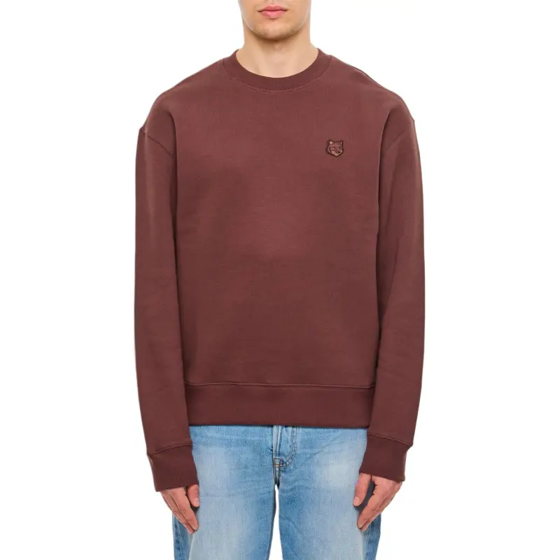 Maison Kitsune Fox Head Patch Crewneck Sweatshirt-3