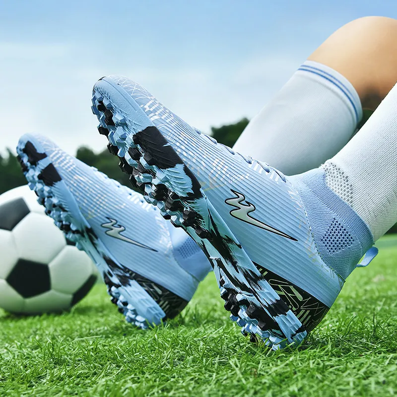 DOUBLE STAR 88 Lightweight Anti Slip Soccer Shoes Unisex Aqua-1