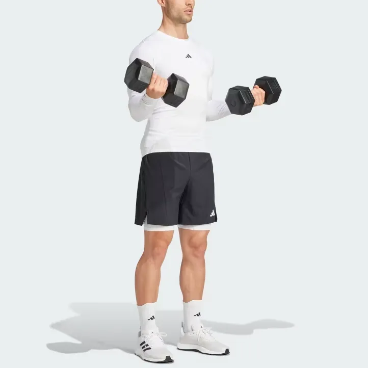 Adidas Free Shipping With AdiClub Techfit Compression Training Long Sleeve Tee-2