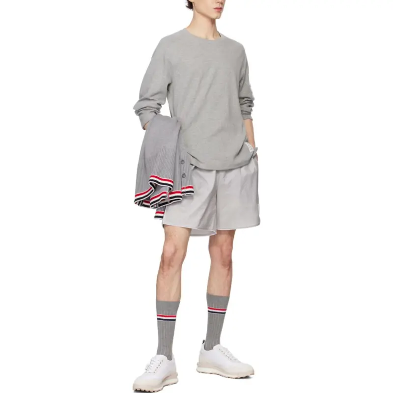 THOM BROWNE Logo appliqué Track Shorts-1