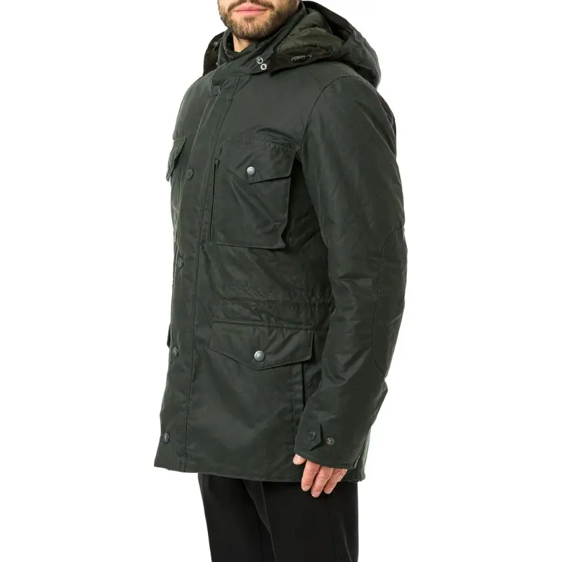BARBOUR Winter Sapper Hooded Wax Jacket-2