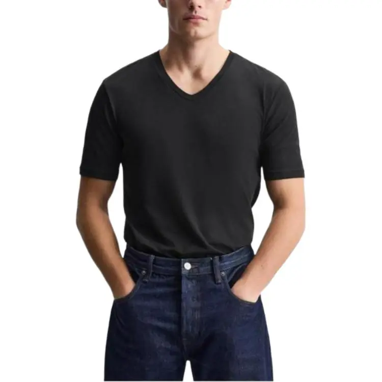 ZARA T Shirts Men Black-2