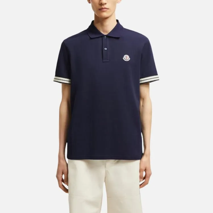 Moncler Logo patch Piqué Polo Shirt-3