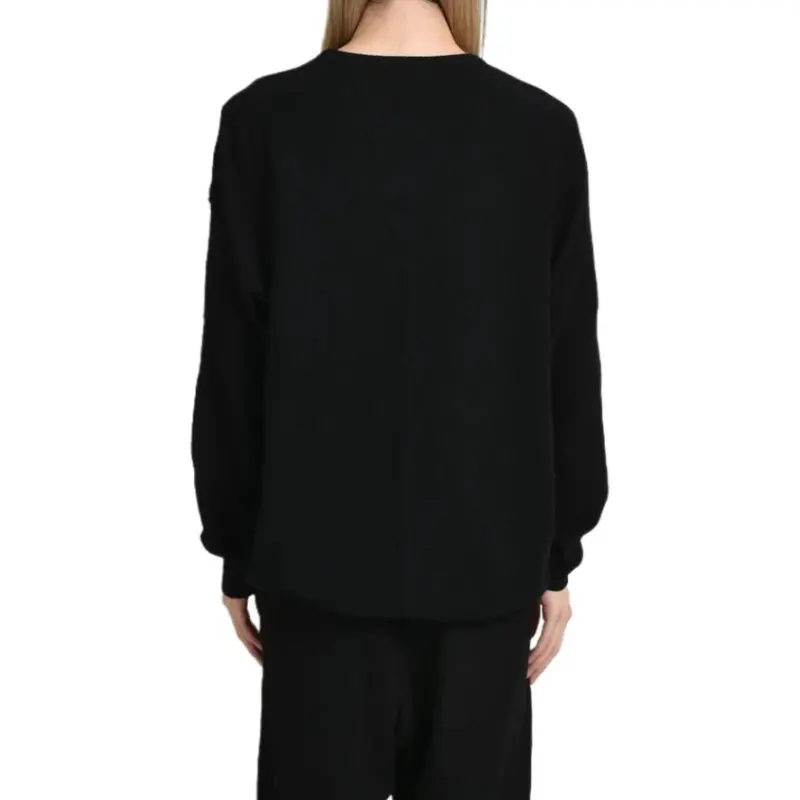 RICK OWENS X RICK OWENS Knit Jumbo Round Neck Top-4