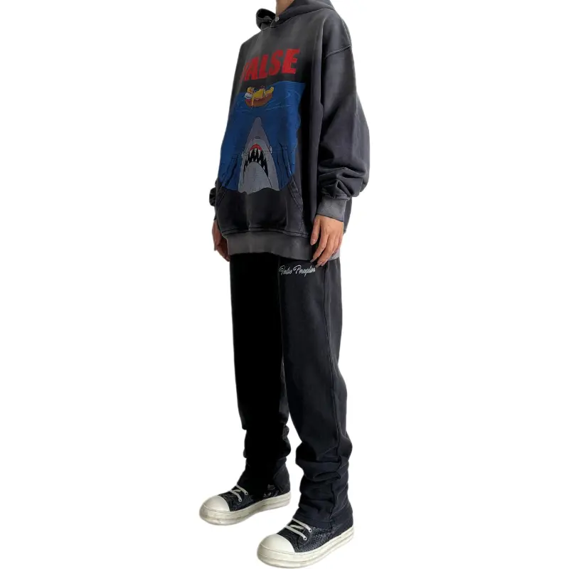False Perception Sweatshirt Unisex Washed Black-5