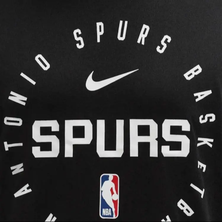 Nike x NBA San Antonio SpursDri Fit Legend On Court Practice Performance T Shirt Men's Black-3