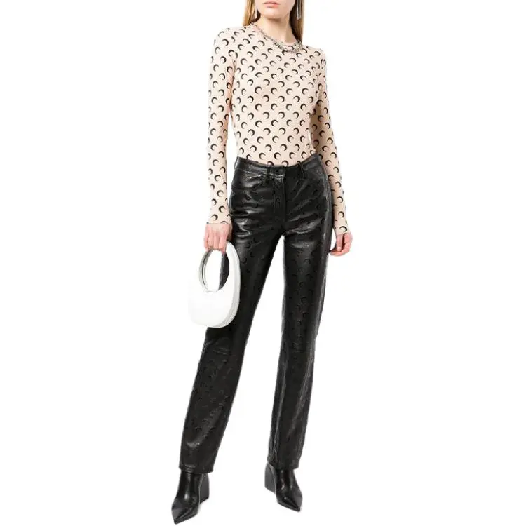 Marine Serre Second Skin Moon Top 'All Over Moon Tan'-1
