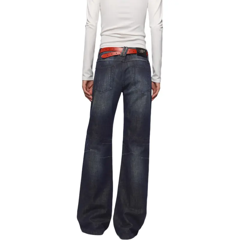 RUNTOTHEFUTURE Jeans Unisex Black Blue-3