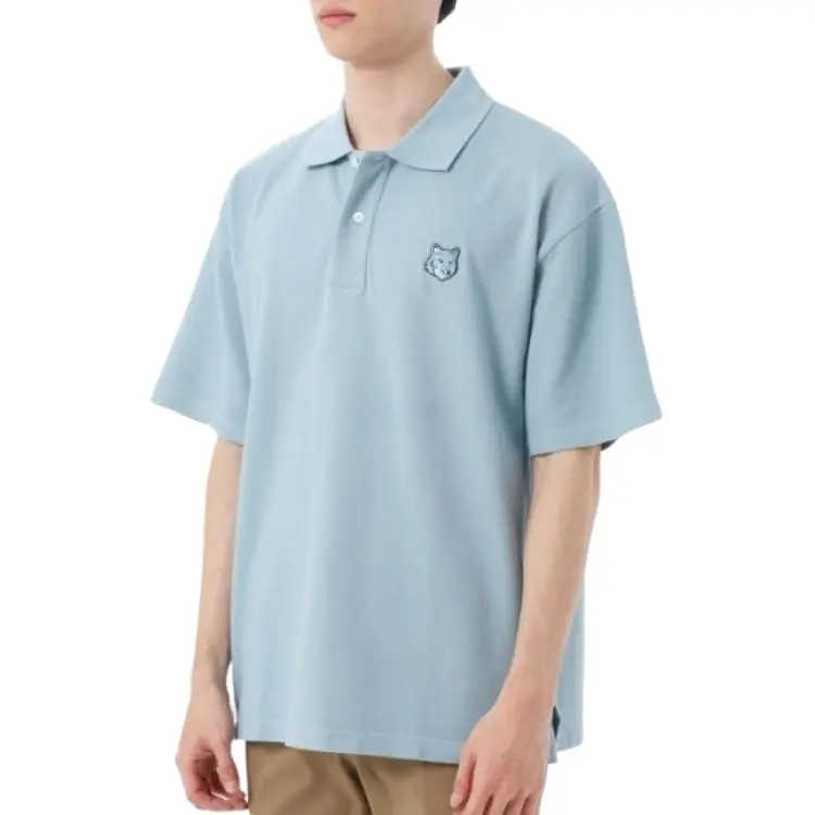Maison Kitsune Bold Fox Head Patch Oversized Polo Shirt-3