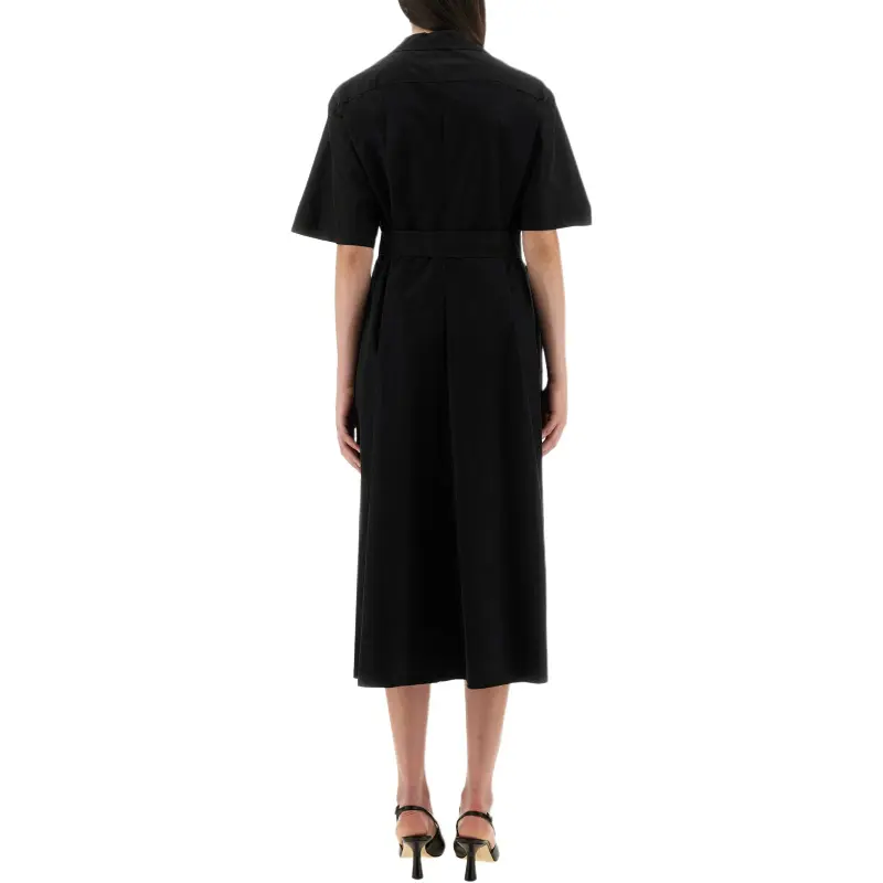 ASPESI Short Sleeved Dress Women's Black-1