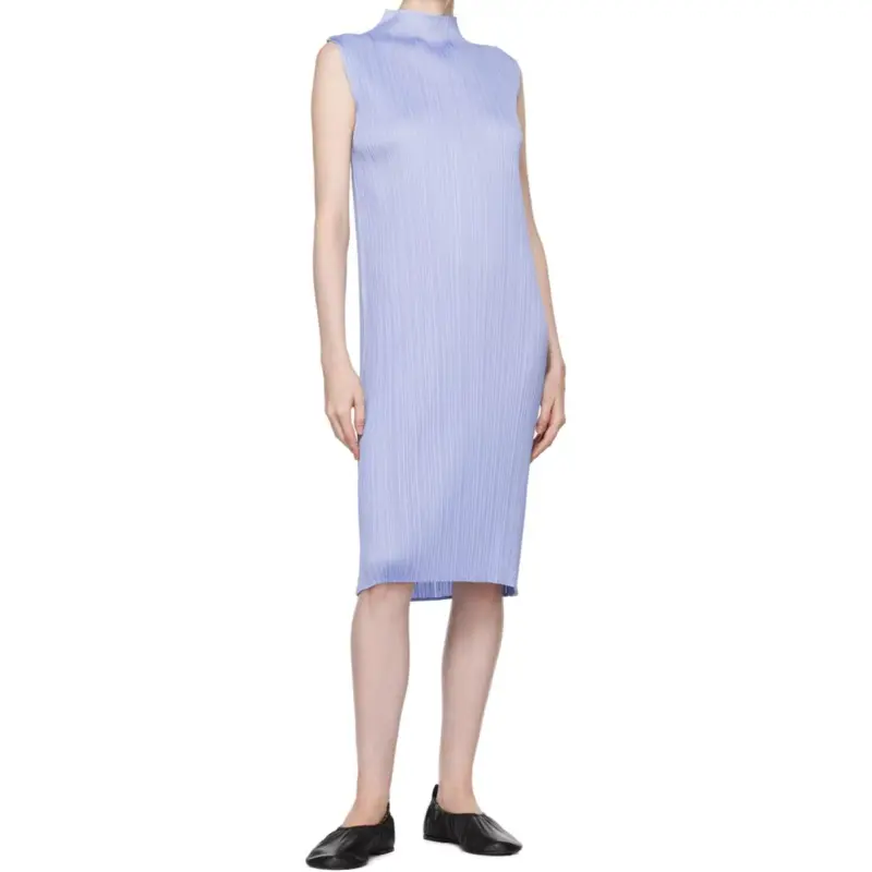 PLEATS PLEASE ISSEY MIYAKE Sleeveless Dress Women's Light Blue-3