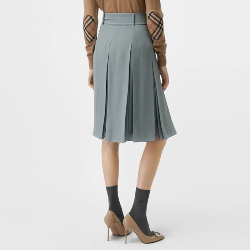 Burberry Casual Long Skirts Women's Dark Elegance Blue-2