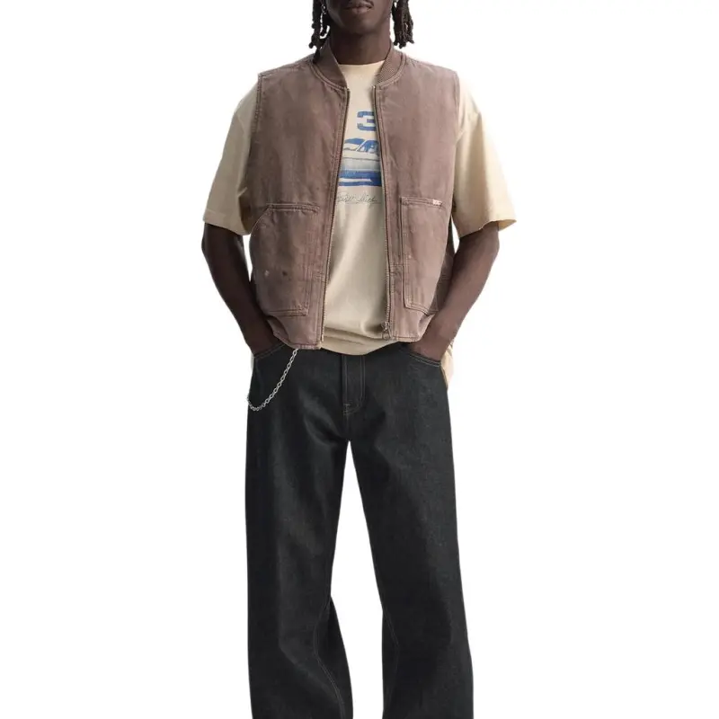 ZARA Vests Men Light Brown-2