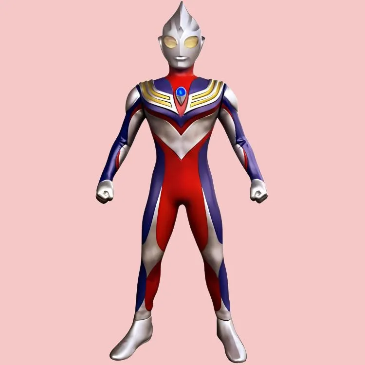 BANDAI Ultraman Tiga Ultraman Giant Of Light Action Figures Red Composite Deluxe Version-1