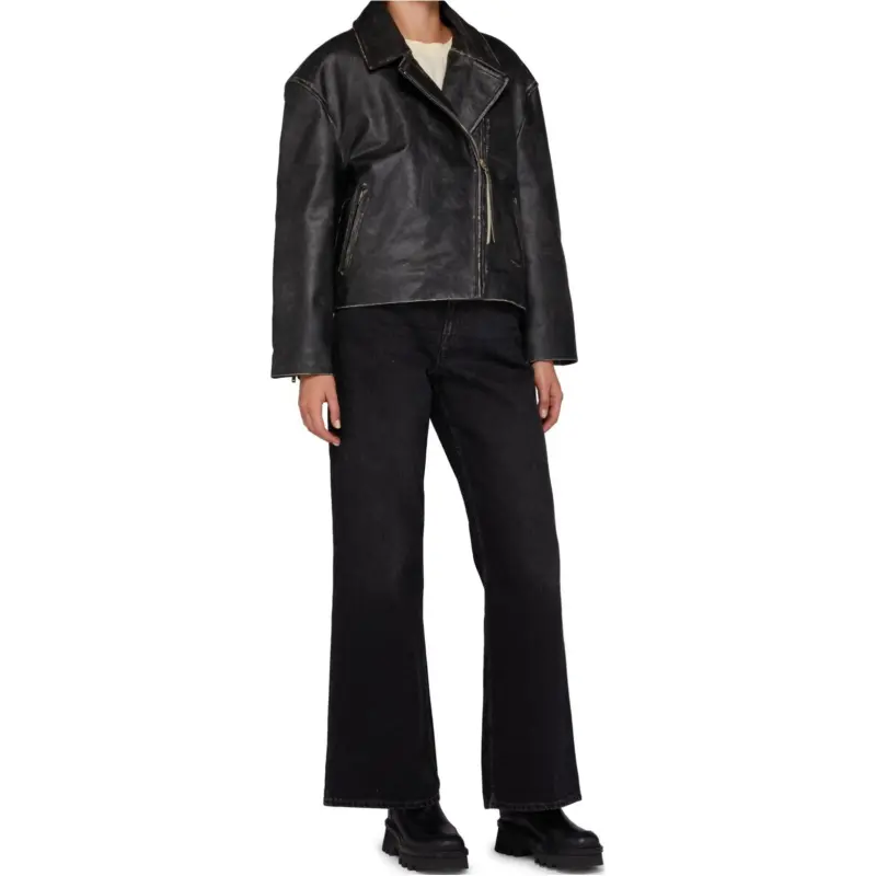 Acne Studios Logo Embossed Lilket Biker Jacket-2