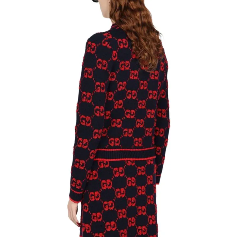 GUCCI Gg Jacquard Wool Bouclé Cardigan-4