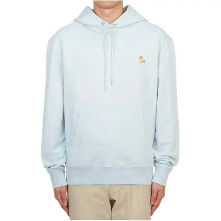 Maison Kitsune Fox Embroidered Drawstring Hoodie-2