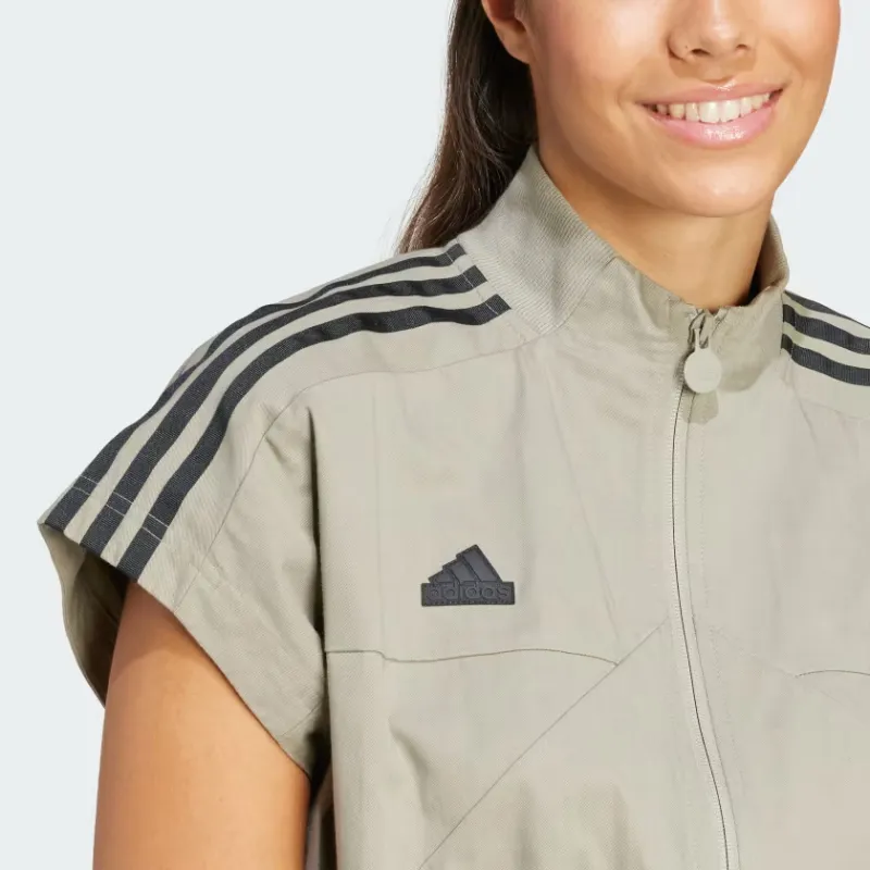 Adidas Tiro Woven Loose Jumpsuit Jumpsuit Women's Egg Stone Silver Gray-2