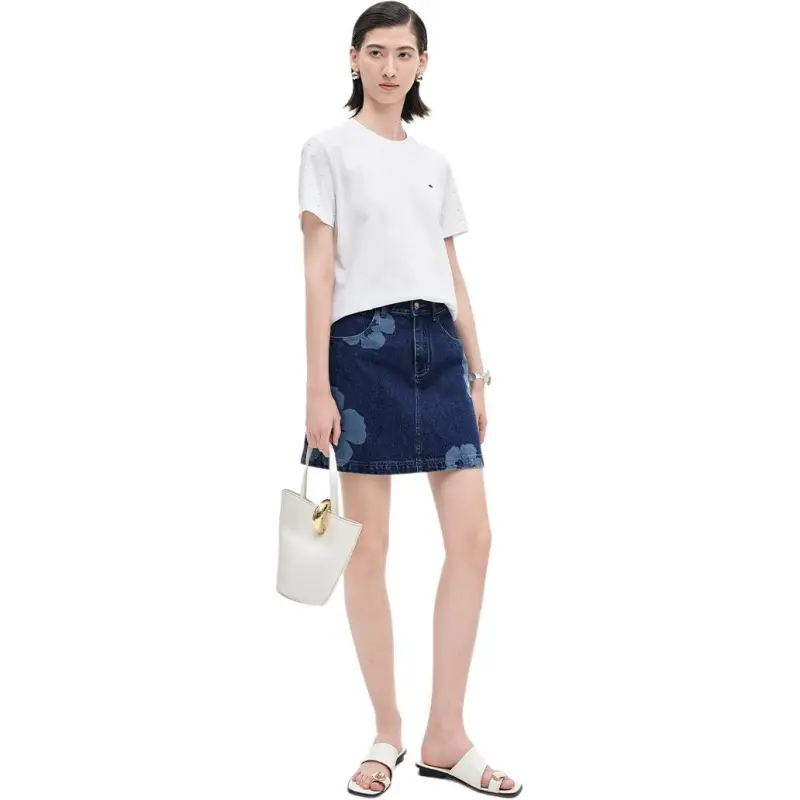 Self Who Denim Short Skirts Women's-3