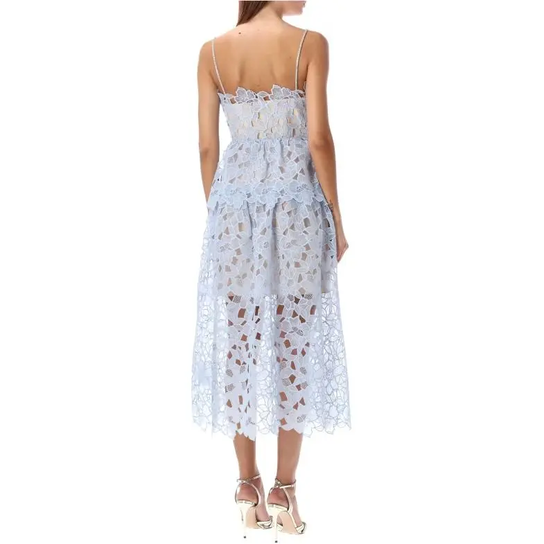Self portrait Floral Lace Midi Dress-3