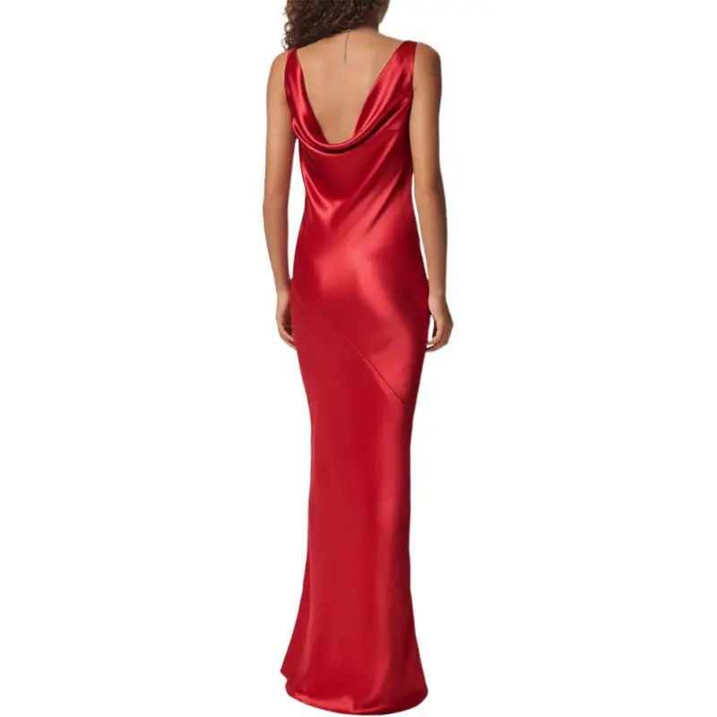 VERSACE Metal Mesh Slip Satin Gown-2
