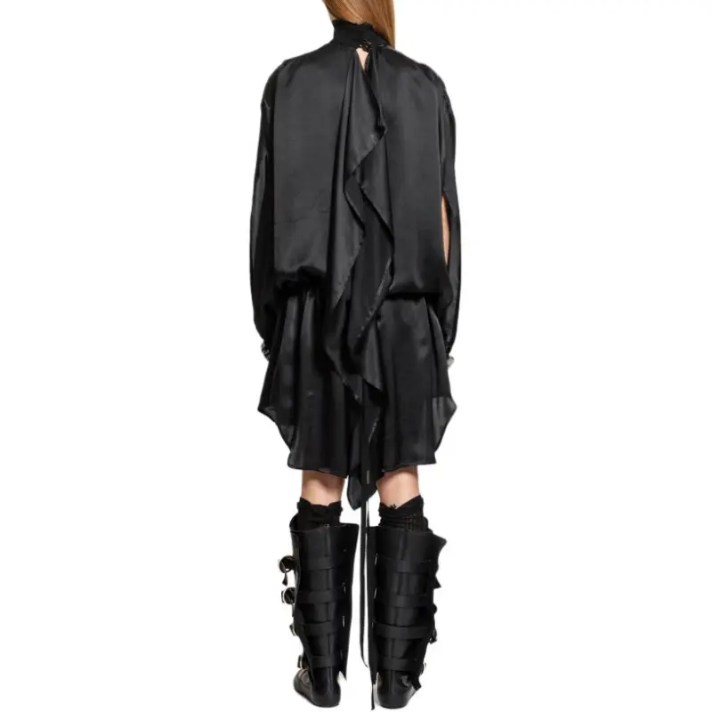 Ann Demeulemeester Long Sleeved Dress Women's Black-1