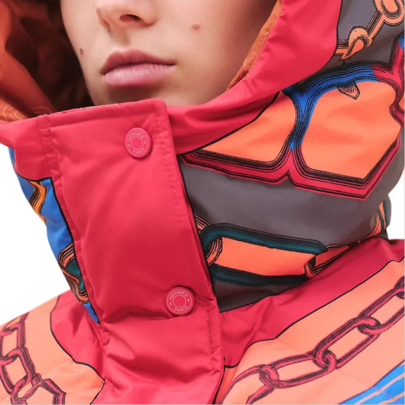 HERMES FW24 Down Jacket Women's Cranberry Pink-3