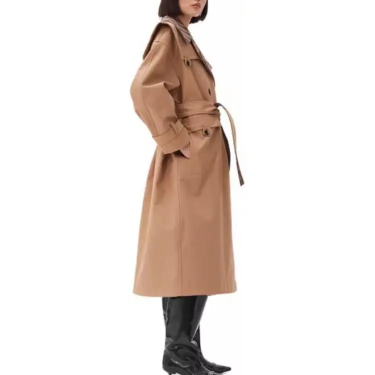 GANNI Belted Oversized Trench Coat-3