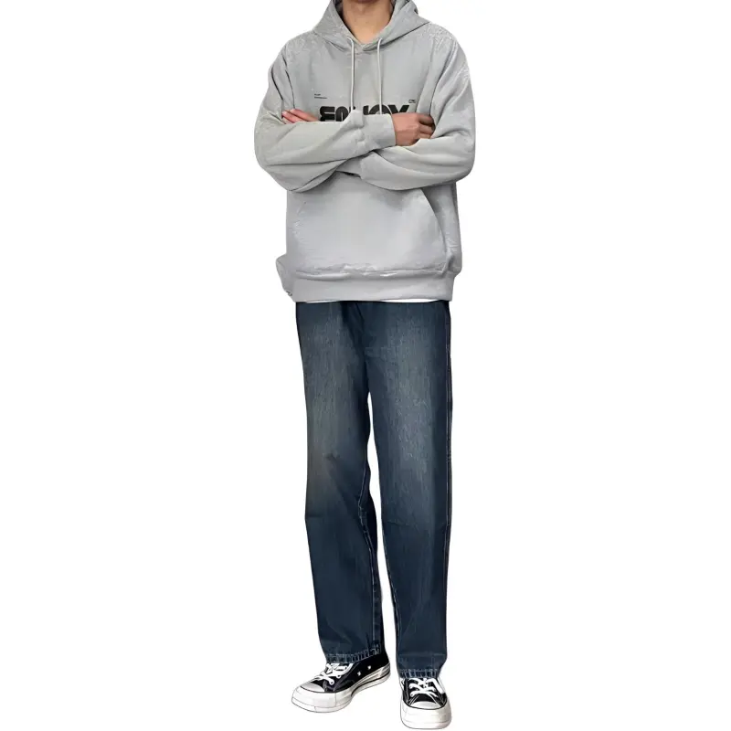 DUATOGE Jeans Men's Vintage Blue-2