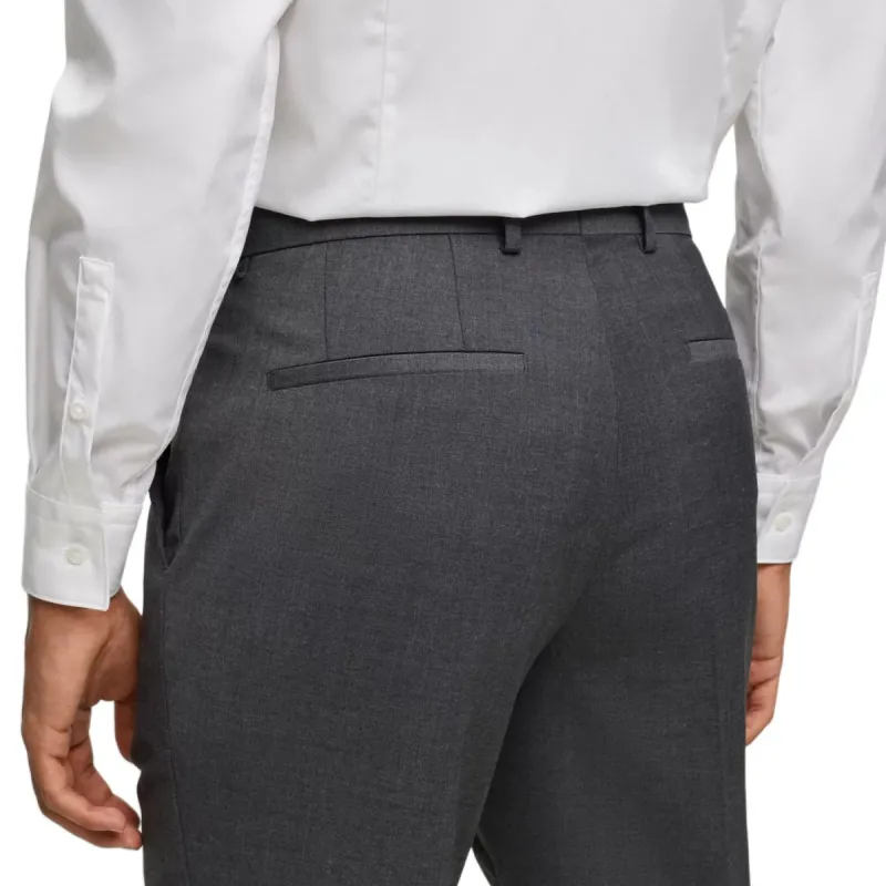 HUGO BOSS Formal Trousers In A Wool Blend Casual Pants Men's Gray-4