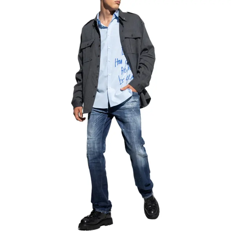 DSQUARED 2 Paint Splash Detailed Distressed Jeans-3