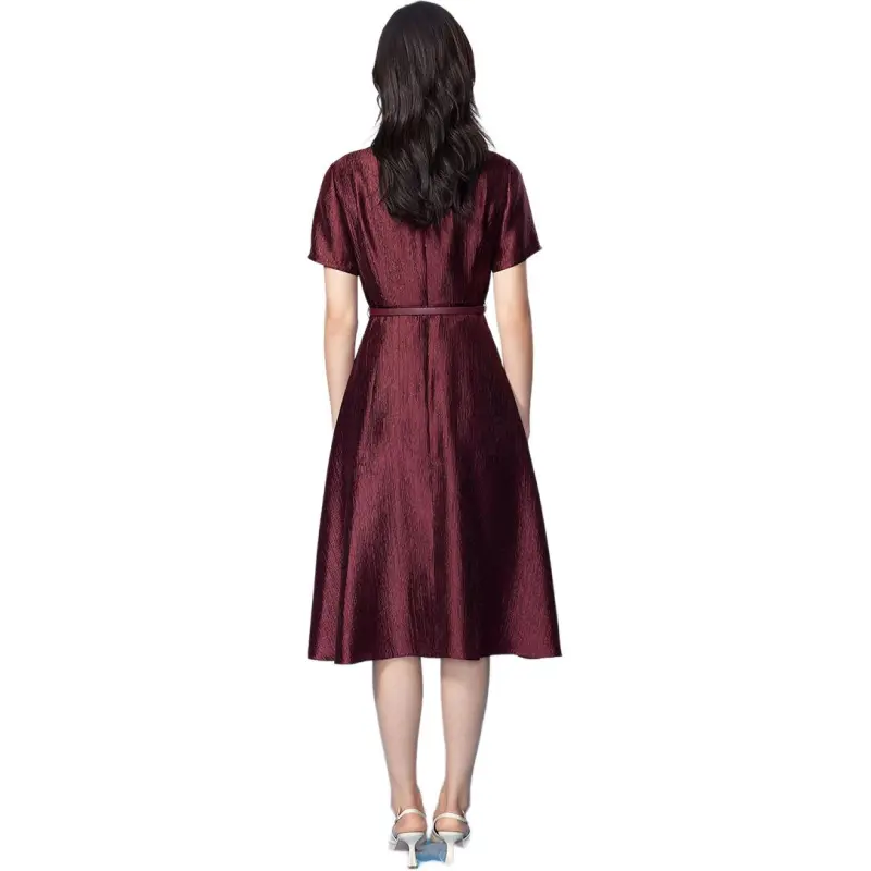 BBLLUUEE Short Sleeved Dress Women's Ancora Red-1