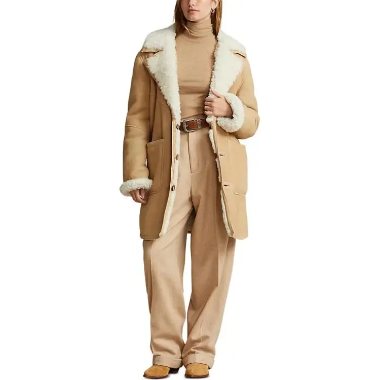 Polo Ralph Lauren Single breasted Reversible Shearling Coat-2
