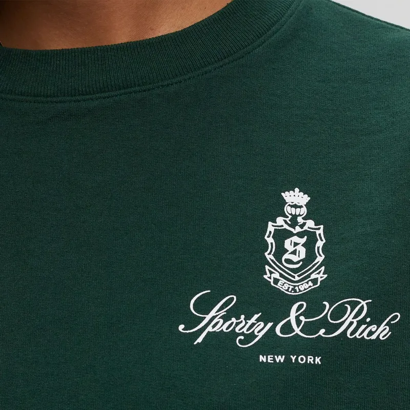 SPORTY & RICH Vendome Logo print Cotton Sweatshirt-4