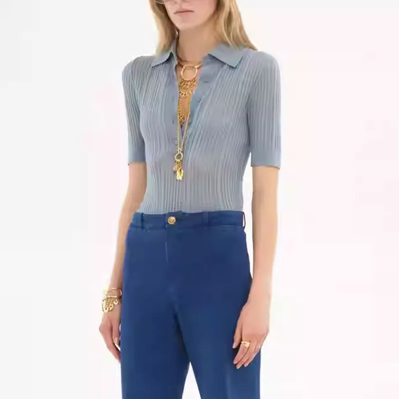 Chloé Fitted Knit Polo Shirt-2