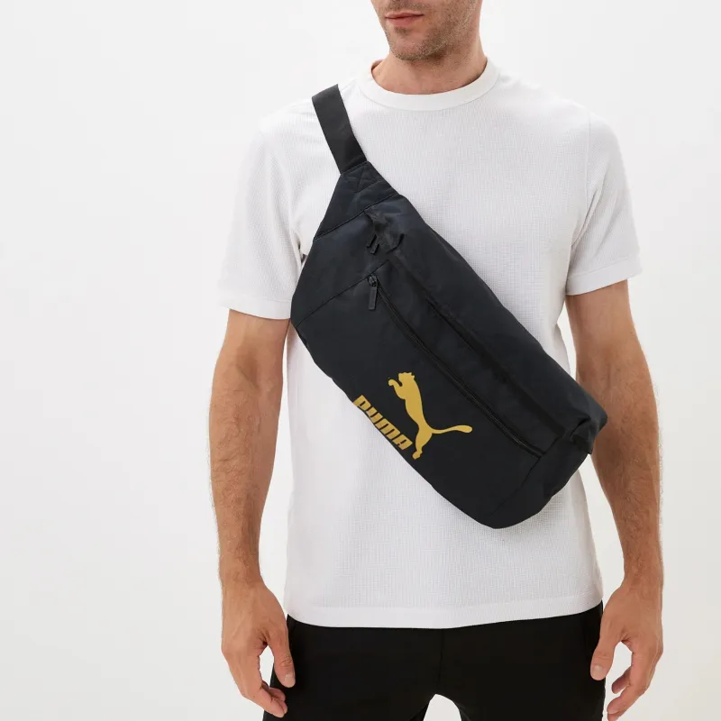 PUMA Polyester Sling Bag, Crossbody Bag, Fanny Pack Regular Unisex Black-4