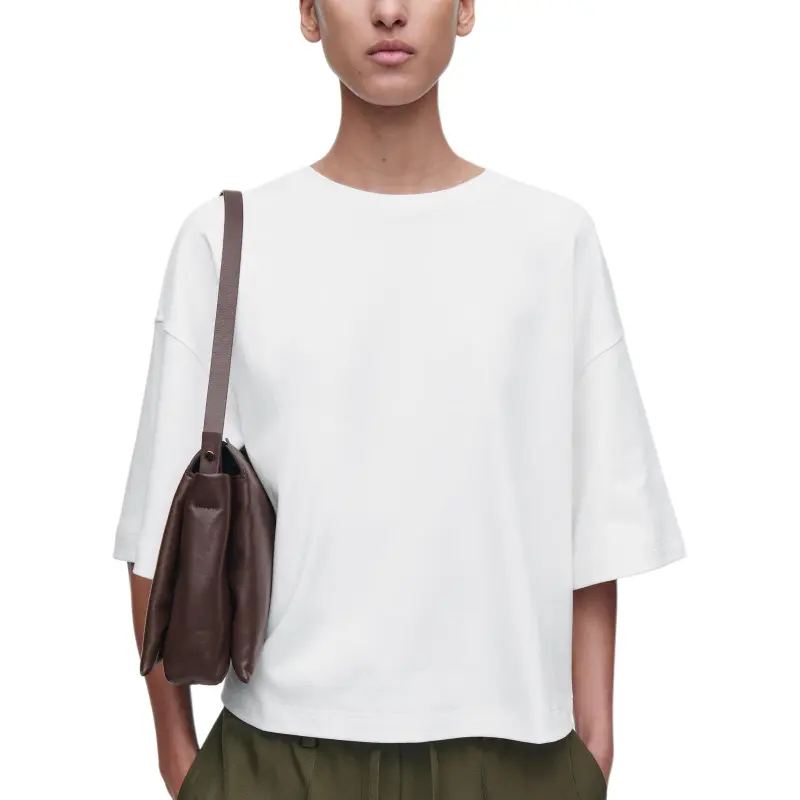 COS Drop Shoulder Sleeve T Shirt Women's White-1