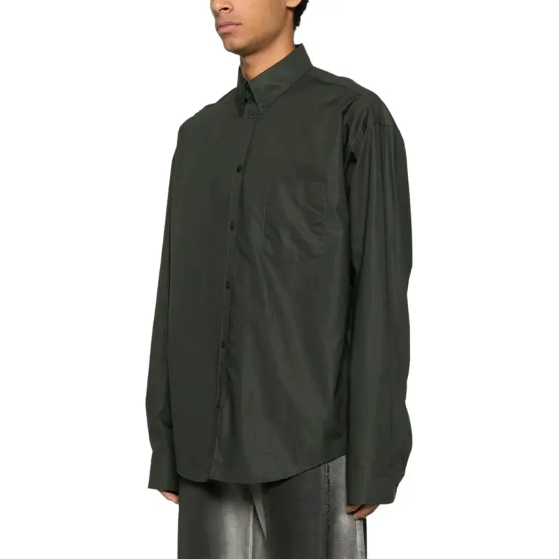 Balenciaga Collared Long Sleeve Shirt-4