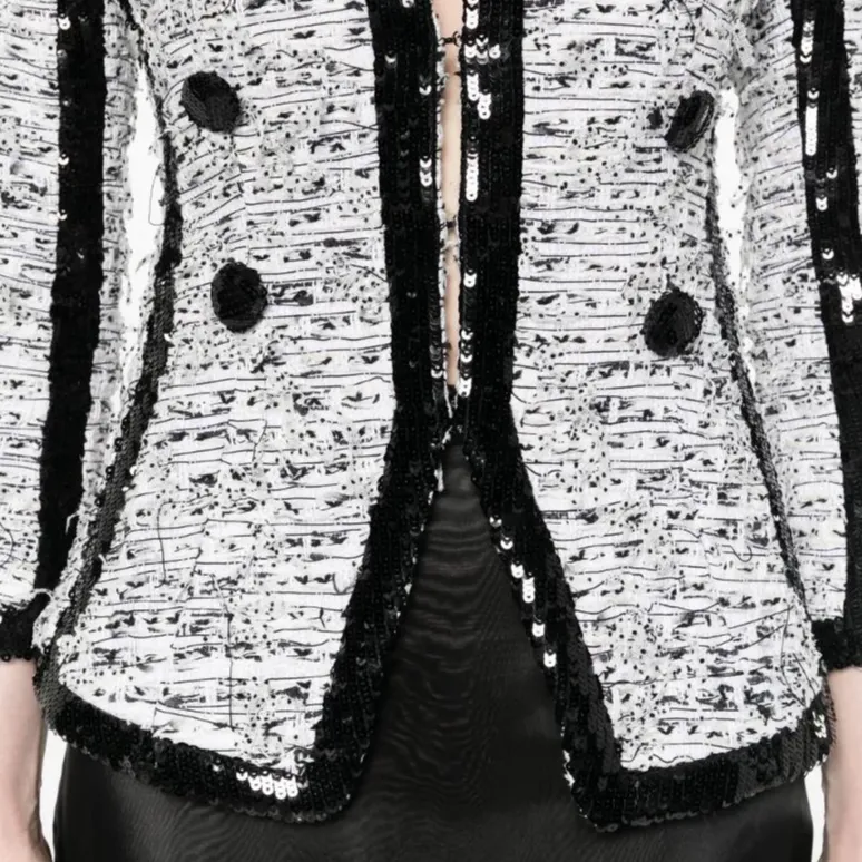 BALMAIN Glitter detail Jacket-4
