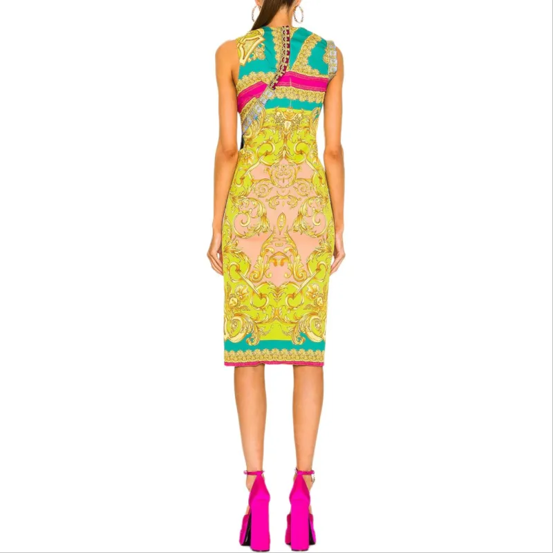 VERSACE Sleeveless Dress Women's Multicolor-3