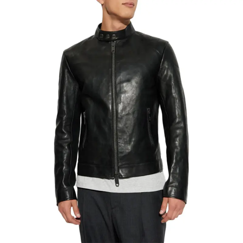 BALLY X Adrien Brody Zipped Biker Jacket-3